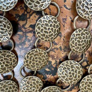SALE!  Beautiful Bronze Hammered Metal Belt